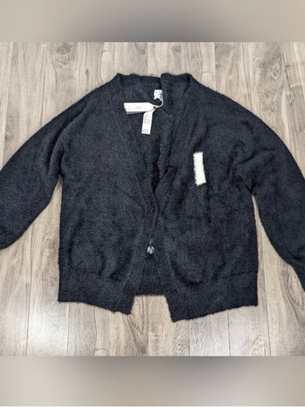 NWT Mr.Saturday Mohair Black Cardigan Size Extra Large NWT